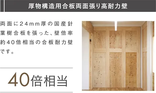 厚物構造用合板両面張り抗耐力壁